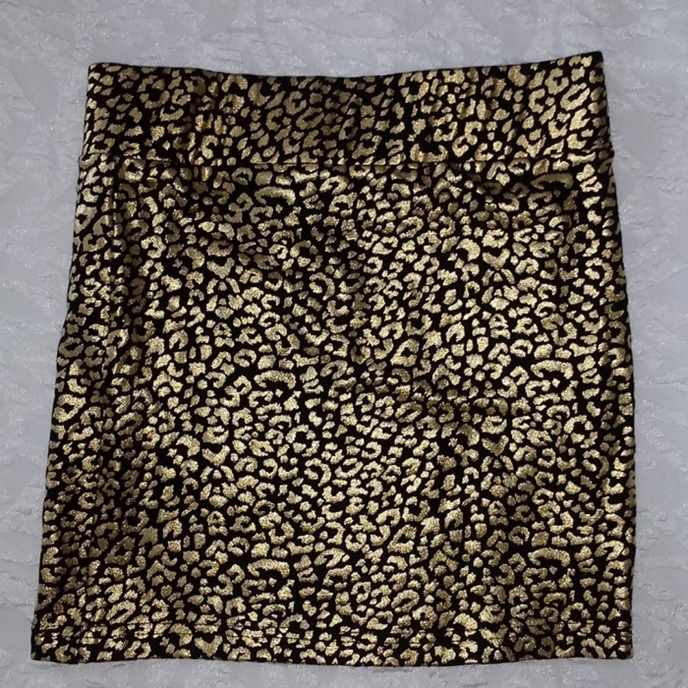 Black & Gold Mini Skirt